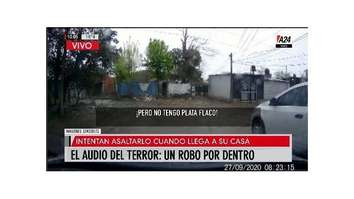 Conurbano inseguro: así amenazan delincuentes a un conductor