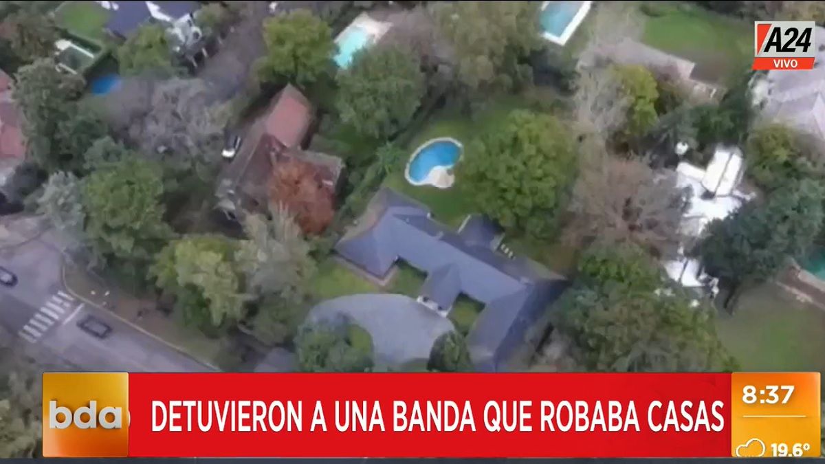 La imponente casa donde vivía el líder de la organización. Foto: captura de Tv.&nbsp;