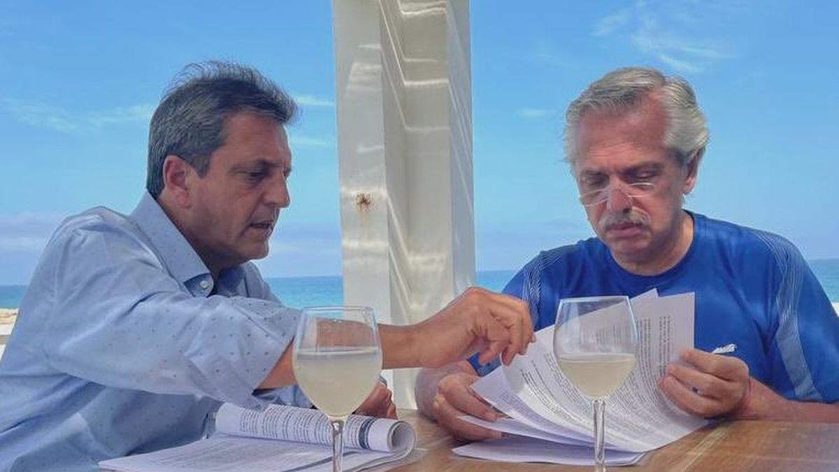 El presidente Alberto Fernández con Sergio Massa (Foto: archivo)