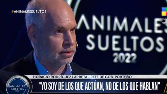 Horacio Rodríguez Larreta, en Animales Sueltos: Yo soy de los que actúan, no de los que hablan