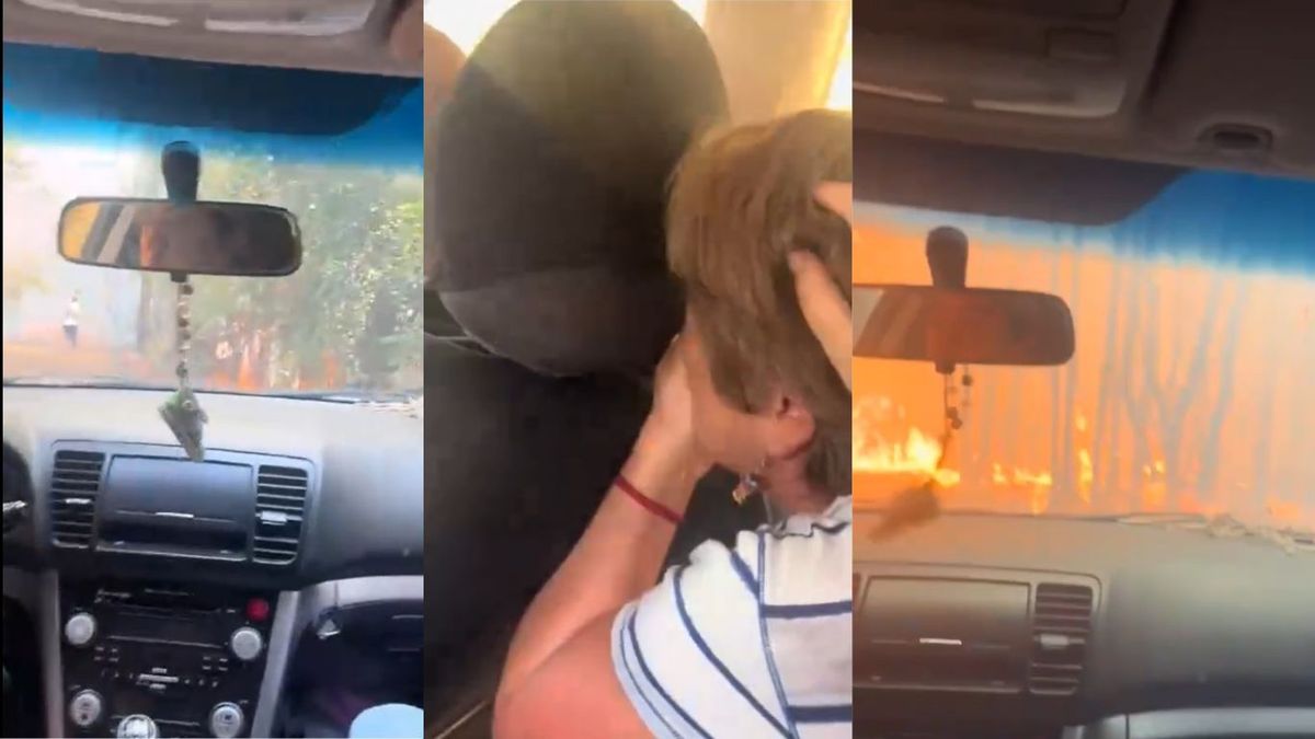 La desesperante huida de una familia atrapada entre llamas en Chile. (Foto: captura de video)