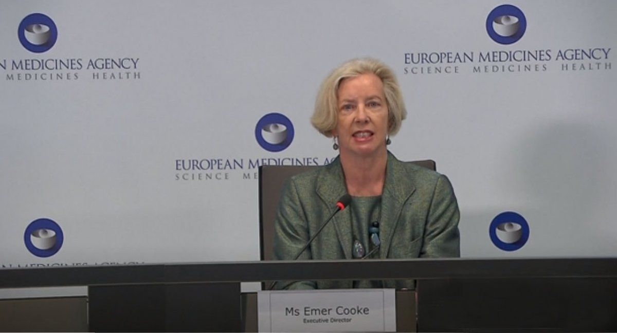 Emer Cooke, la titular de la EMA había dicho que la vacuna de AstraZeneca era segura para su aplicación (Foto: AP)