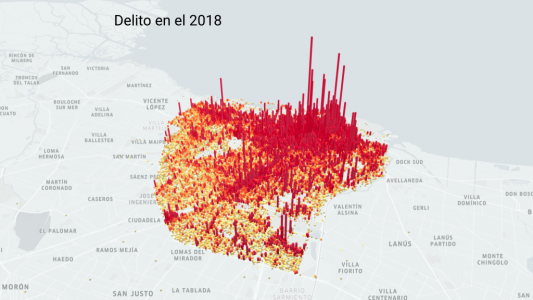 Mapa del delito de la Ciudad: barrios y esquinas con mayor inseguridad durante 2018