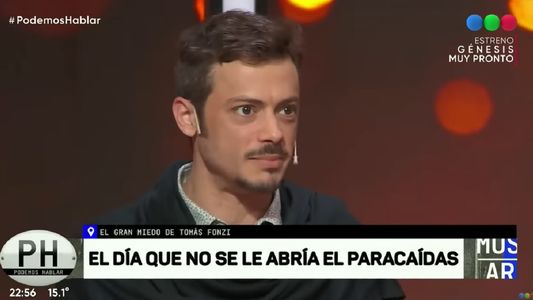 Tomás Fonzi recordó cuando casi muere al saltar en paracaídas