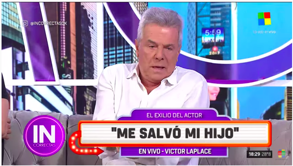 Víctor Laplace: Me salvó mi hijo, estaba dándome con lo que viniera