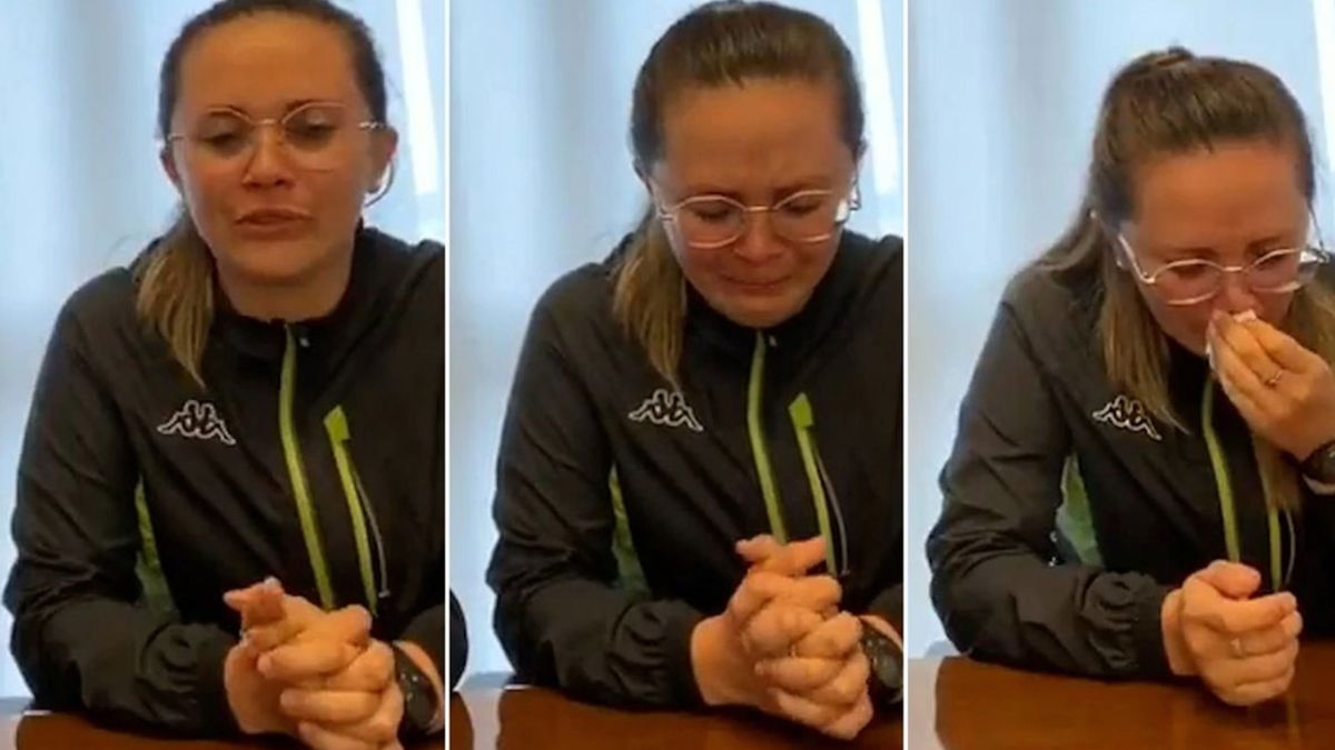 La oficial lloró durante toda la grabación. (Foto: captura de video)