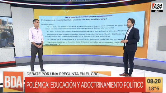 “En el gobierno de Macri hubo un retraso científico y tecnológico porque...: la pregunta en el CBC que abrió un debate sobre el adoctrinamiento político