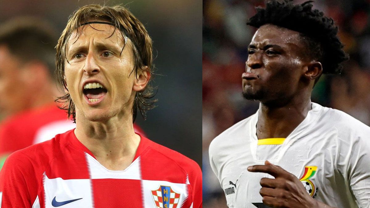 Modric y Kudus, las figuras de Croacia y Ghana, para arruinarle los planes a Inglaterra, uno de los candidatos. (Foto: A24.com)