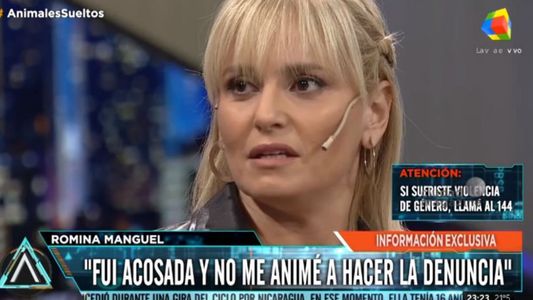Romina Manguel denunció acoso de un invitado de Animales sueltos