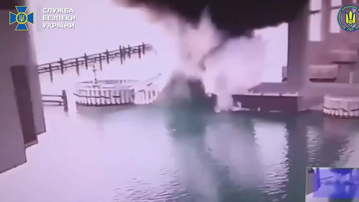 Ucrania atacó con explosivos el puente que une Crimea con Rusia. (Foto: captura de video)