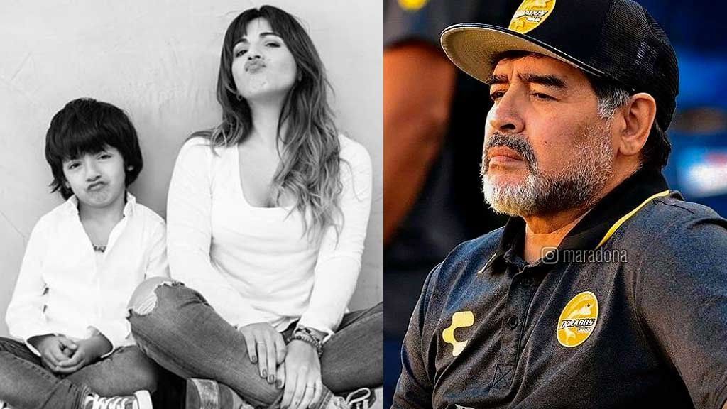 Maradona saludó por las redes y un día tarde a su nieto por el cumpleaños y su hija se enojó