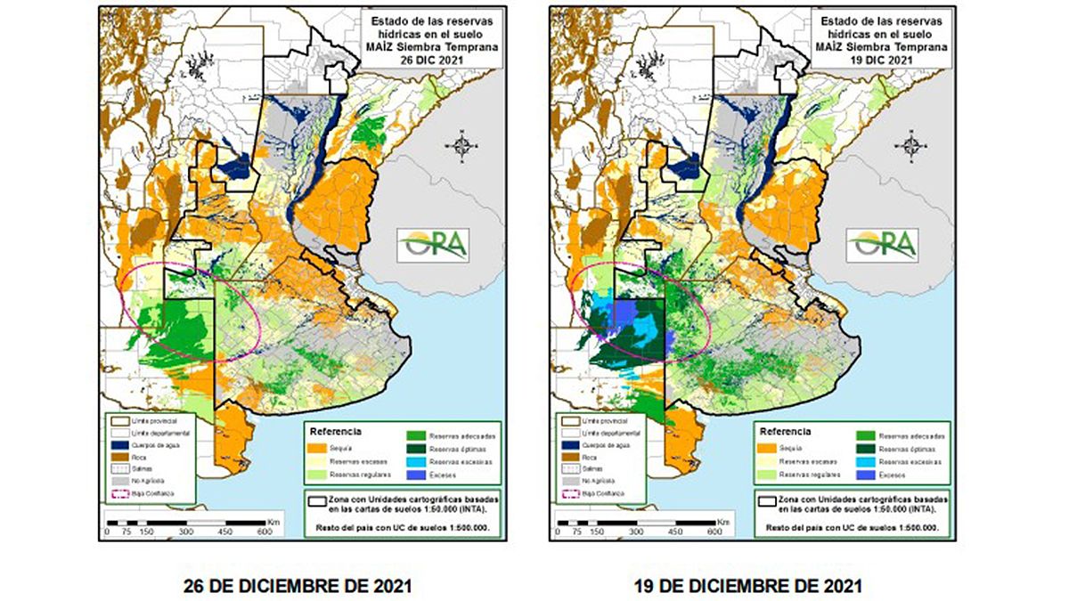 Desde ORA compararon los efectos de la ola de calor que le pega de lleno al campo.
