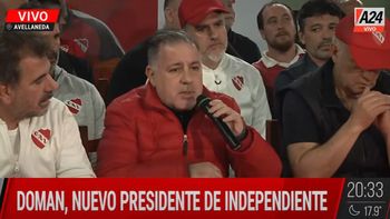 Fabián Doman es el nuevo presidente de Independiente. (Foto: captura A24) Fabián Doman es el nuevo presidente de Independiente. (Foto: captura A24)