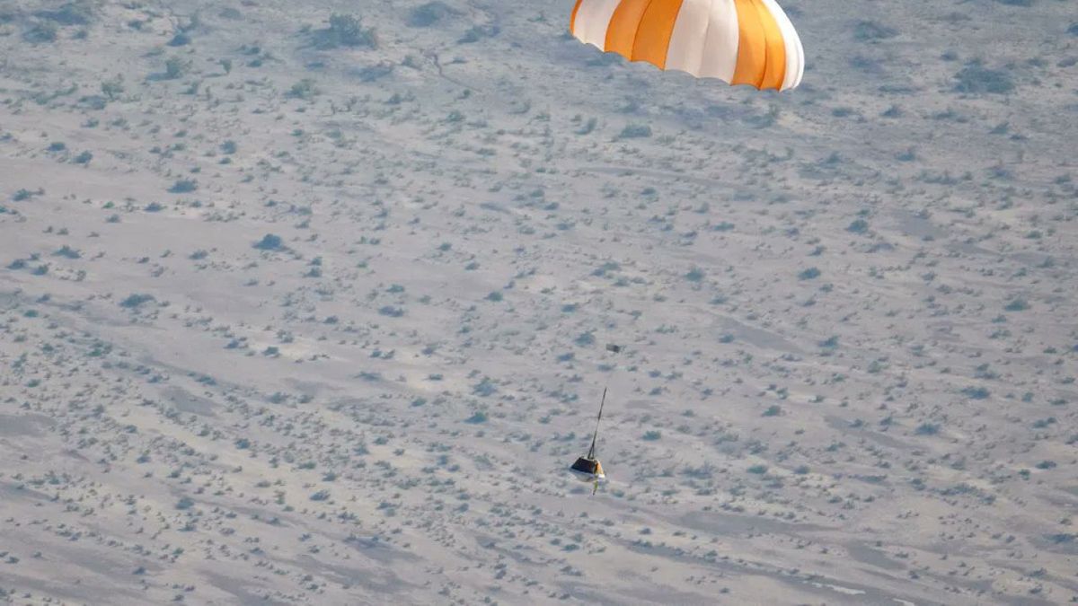 Así vinieron las muestras del asteroide a la tierra. (Foto: Twitter)