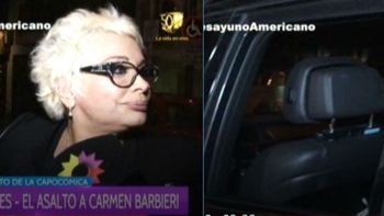 Le robaron a Carmen Barbieri en la puerta de Ideas del Sur