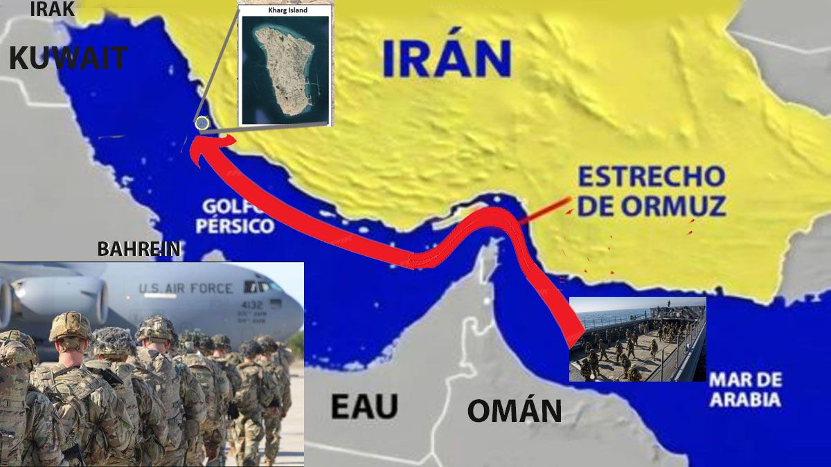 Trump inisiste en la cuetionable idea de un desembarco en la isla iraní de Kharg. (Foto: A24.com)