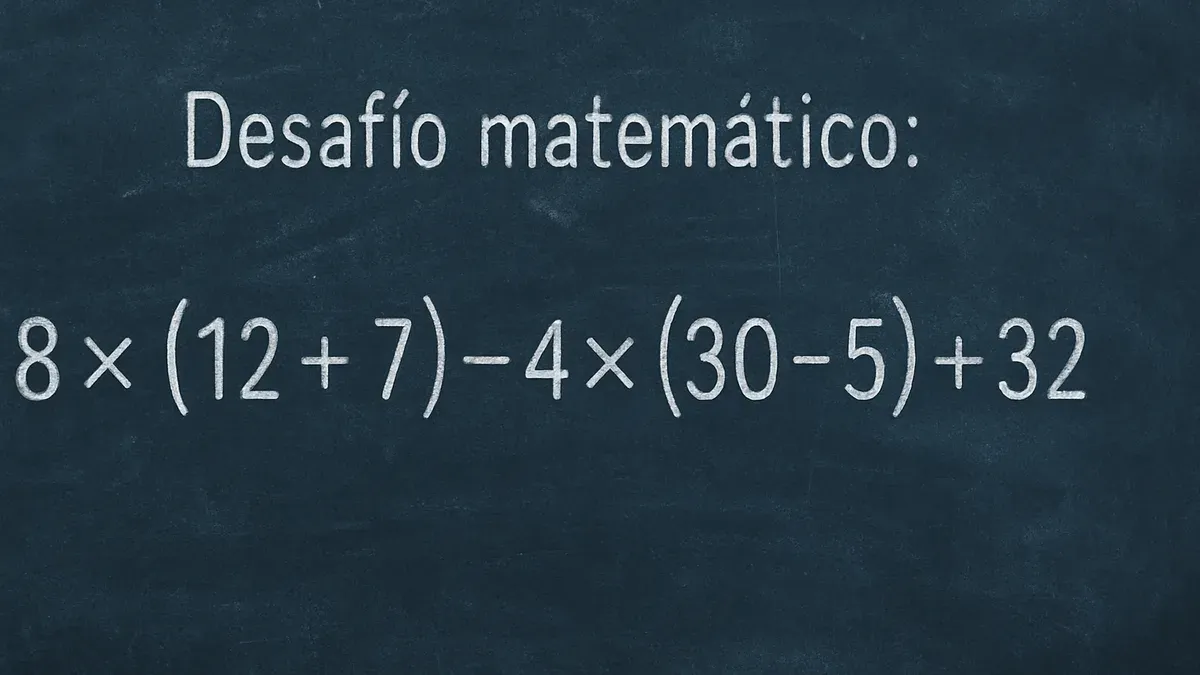 Imagen de pizarra para Desafío Matemático: probá resolver esta cuenta antes de responder
