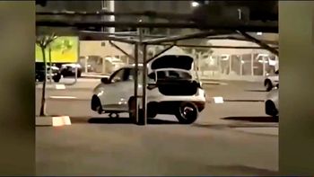 Roba ruedas. El hecho fue captado por uno de los presentes. Foto: captura de Tv.&nbsp;