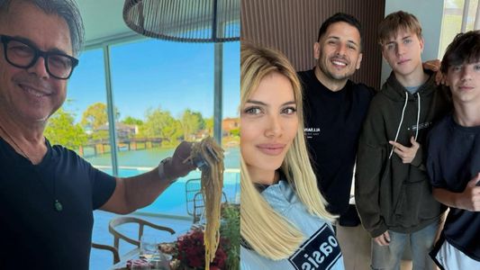 Wanda Nara celebró el Día de la Madre con su familia, Martín Migueles y Donato De Santis en la cocina