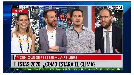 El clima para las Fiestas de fin de Año, según el pronóstico de A24