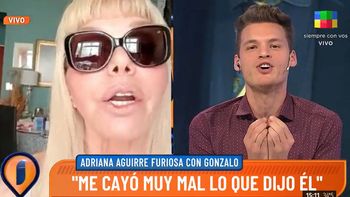 Picante cruce entre Adriana Aguirre y Gonzalo Vázquez al aire de Intrusos