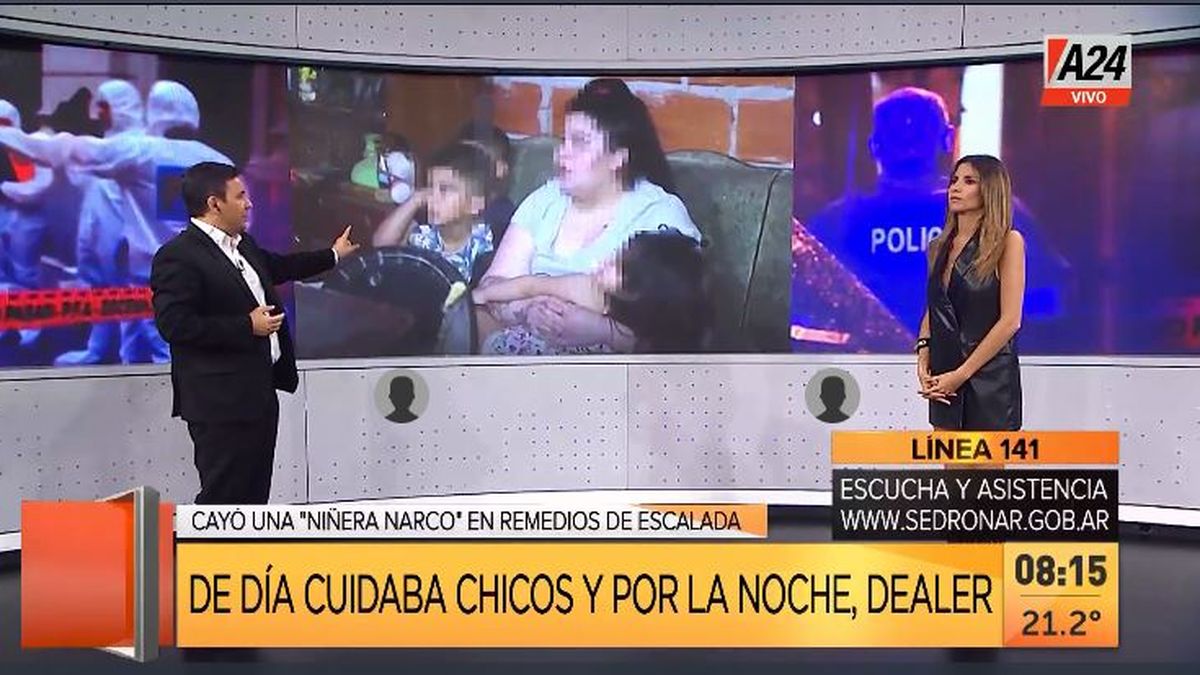 Remedios de Escalada: detuvieron a una niñera narco. (Captura de Tv)