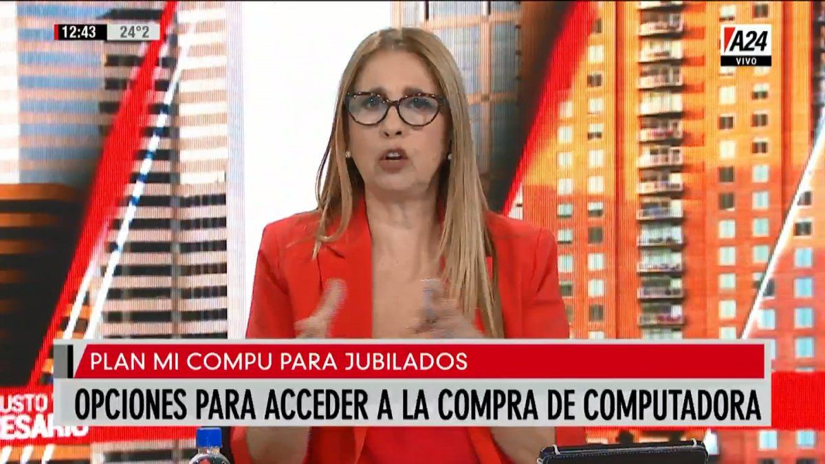 Clara Salguero detalle el plan Mi Compu. (Captura de Tv)