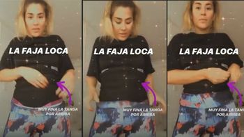 Polémico método de entrenamiento de Jimena Barón con su faja loca