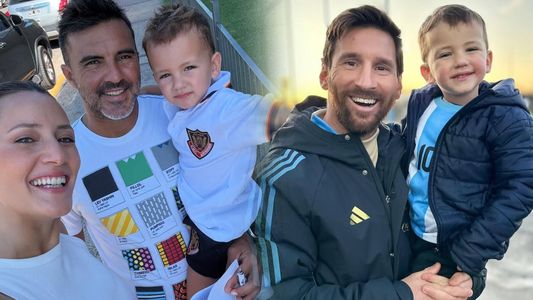 La increíble sorpresa de Mica Viciconte a su hijo Luca: las fotos del encuentro con Messi y Rodrigo de Paul