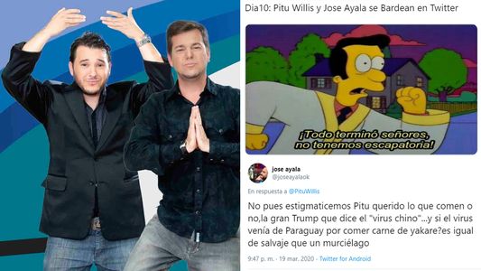 ¡José Ayala y Pitu Willis se enfrentan en Twitter!