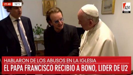 Bono consiguió lo que muchos desean: una audiencia privada con el papa Francisco (y se coló Lousteau)