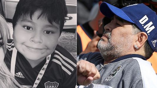 El triste dibujo con el que Dieguito Fernando recordó a Diego Maradona
