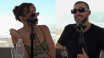 Flor Jazmín Peña y Nico Occhiato confirmaron su romance con un beso al aire: el video