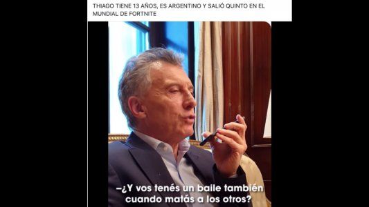 Macri felicitó al chico que ganó 900 mil dólares en Fortnite: Sos un orgullo nacional