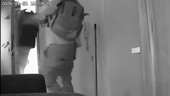 Video: estaban de vacaciones y por las cámaras vieron cómo les desvalijaron los departamentos
