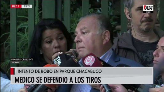 Cuando me tiró dos veces, le descargué la pistola, dijo el médico que se tiroteó con ladrones en su casa