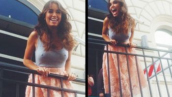 Lali Espósito cautivó a los italianos con su look sin corpiño