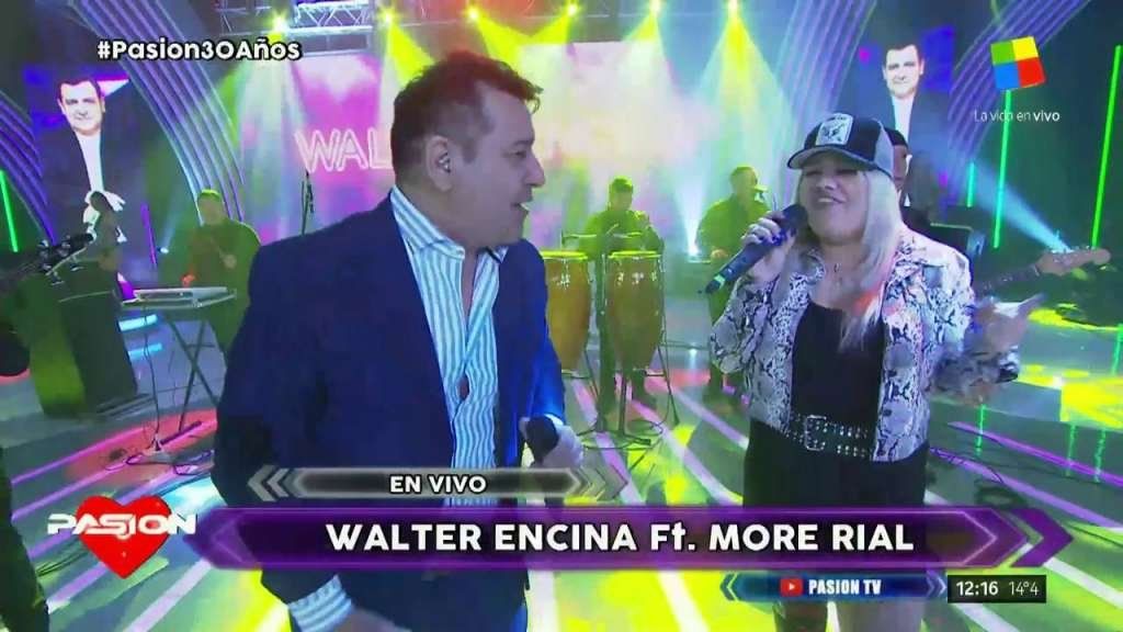 More Rial cantó en Pasión de Sábado y le dedicó un tema a Enrique Sánchez