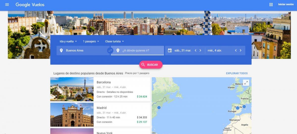 Llegó Google Flights a la Argentina, una herramienta para comparar y reservar vuelos