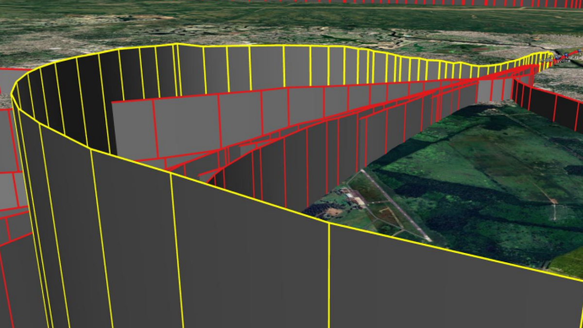 La curva amarilla fue la del avión siniestrado. 