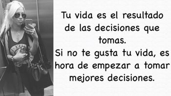 El mensaje de vida de Wanda Nara