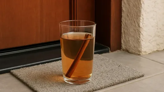 Agua con canela en la entrada de casa: el truco simple que se volvió tendencia