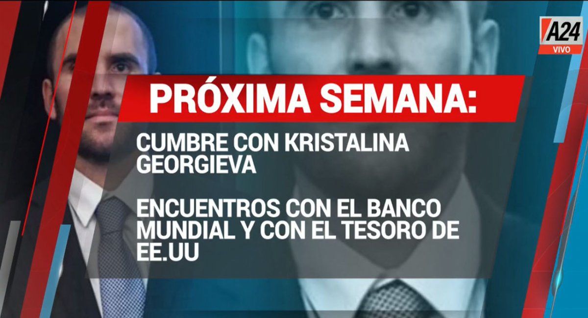 El ministro Martín Guzmán va en busca de la confianza del FMI para cerrar un acuerdo (Foto: Captura de TV)