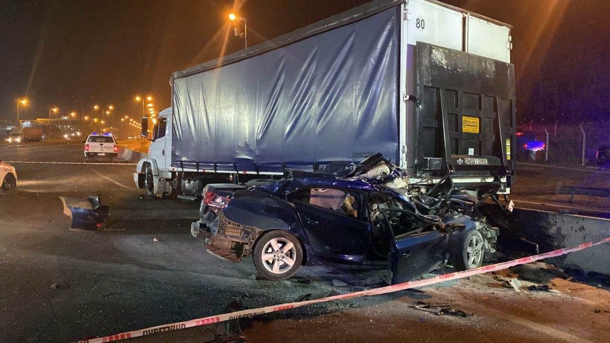 Choque y muerte en la Panamericana.&nbsp;
