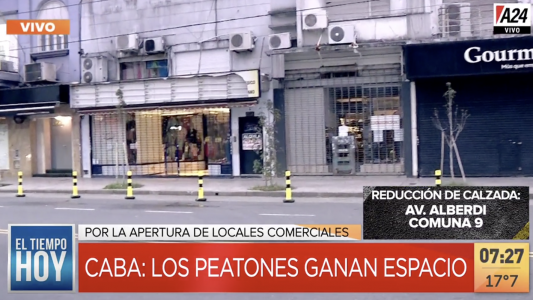 Más espacio en las veredas y calles cortadas para garantizar la distancia social en la Ciudad de Buenos Aires