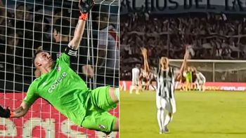 El terrible blooper del defensor de Excursionistas en el penal que atajó Armani