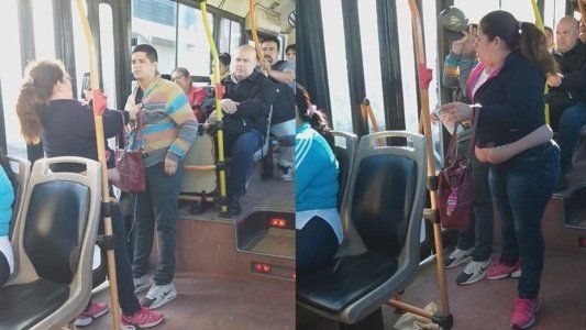 Una mujer le dio una paliza a un joven que se subió a robar a un colectivo