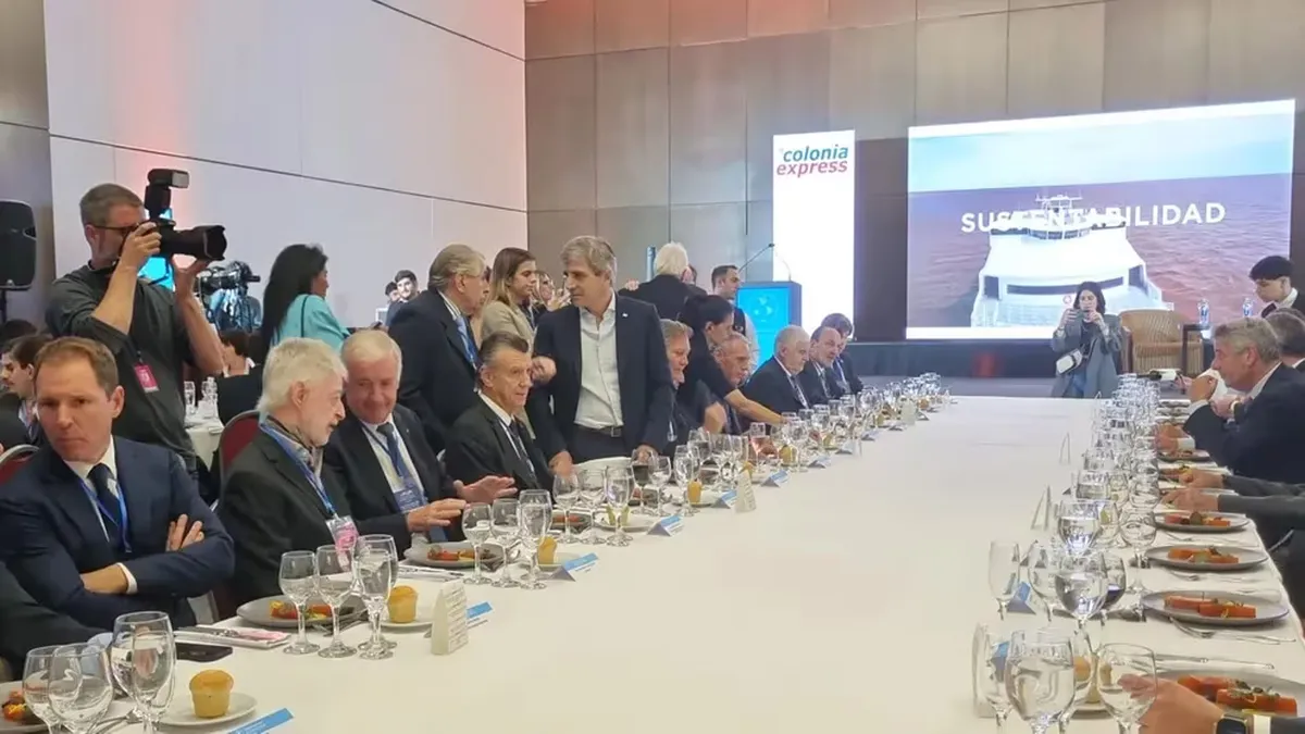 El almuerzo en el Hotal Hilton. (Foto: Infobae)