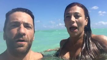 Ximena Capristo y Gustavo Conti, de vacaciones en la Riviera Maya