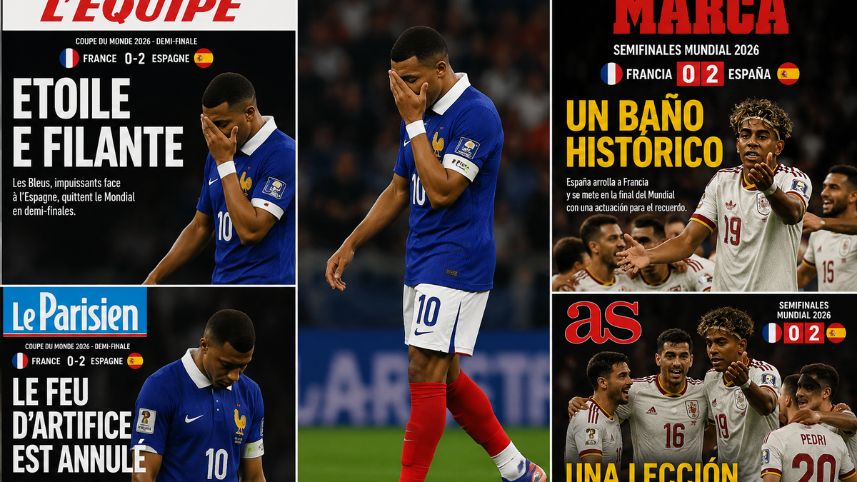 Sin piedad: los durísimos titulares de la prensa tras la eliminación de Francia ante España